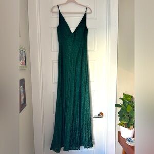 Emerald green gown, sz 8
